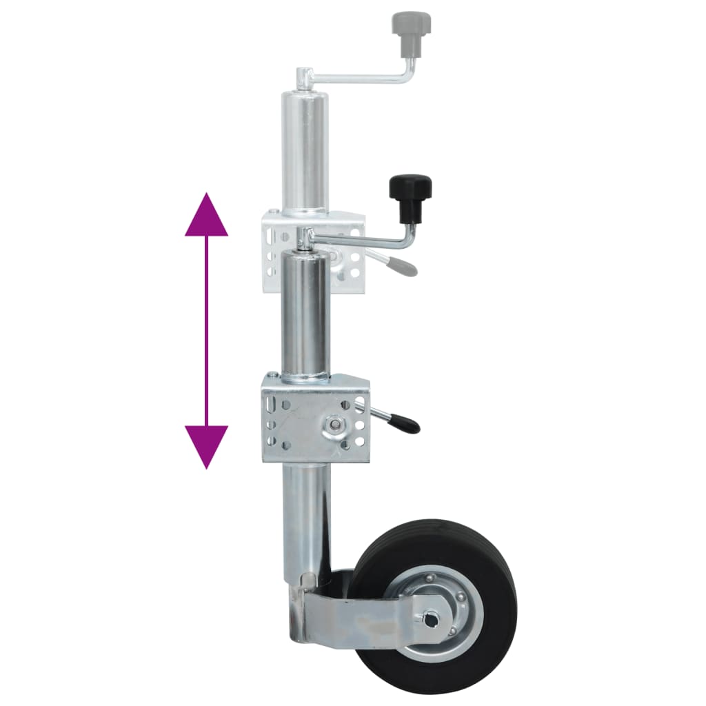 vidaXL Roată manevră de remorcă, clemă despicată 60 mm oțel galvanizat vidaXL Roată manevră de remorcă, clemă despicată 60 mm oțel galvanizat