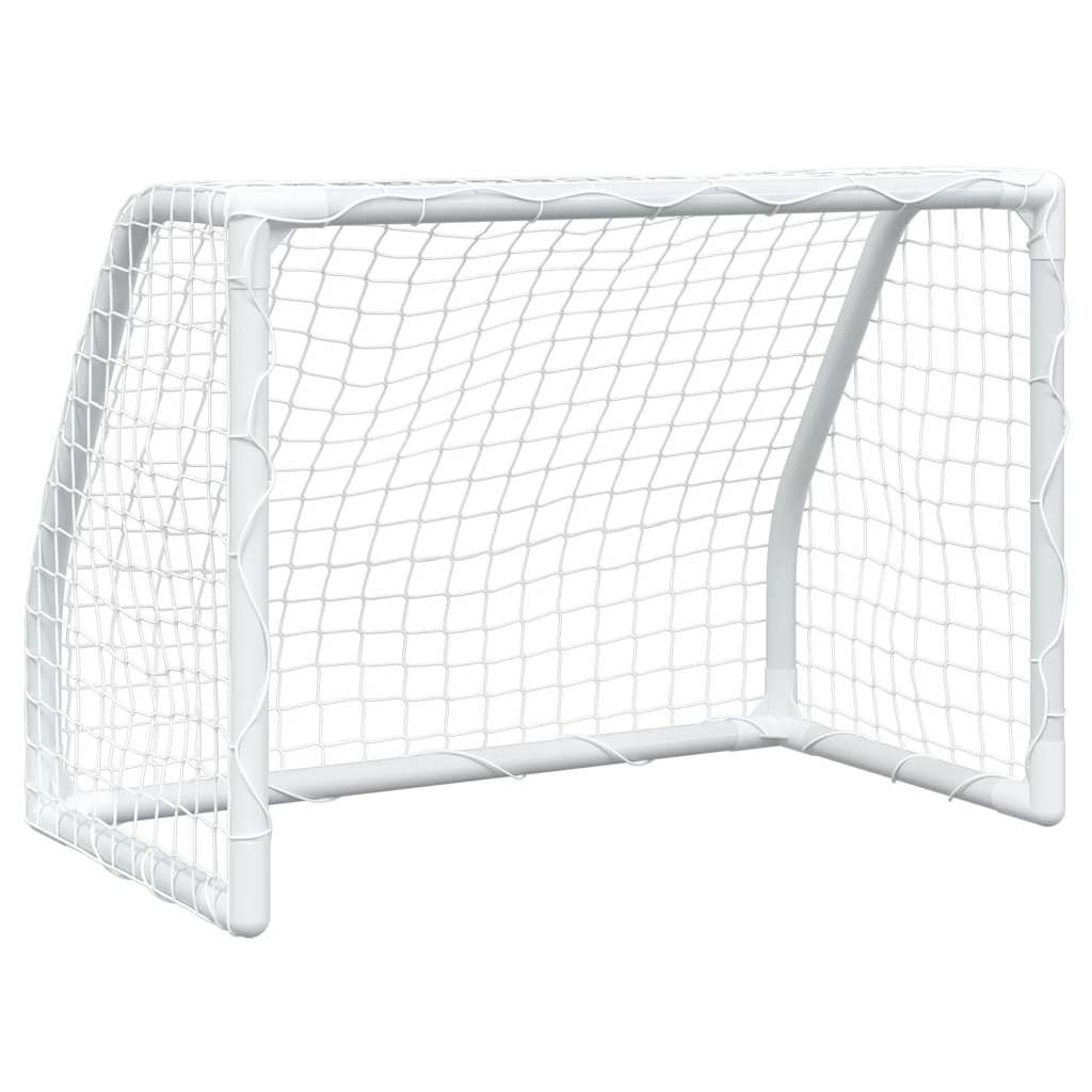 vidaXL Porți de fotbal de copii 2 buc., cu minge alb 64x35x48 cm metal vidaXL Porți de fotbal de copii 2 buc., cu minge alb 64x35x48 cm metal
