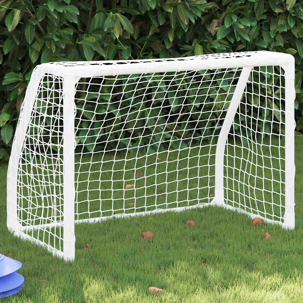 vidaXL Porți de fotbal de copii 2 buc., cu minge alb 64x35x48 cm metal vidaXL Porți de fotbal de copii 2 buc., cu minge alb 64x35x48 cm metal