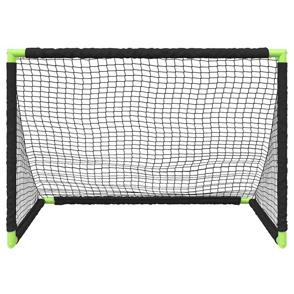vidaXL Poartă de fotbal pentru copii, pliabilă, negru, 90x64x64 cm vidaXL Poartă de fotbal pentru copii, pliabilă, negru, 90x64x64 cm