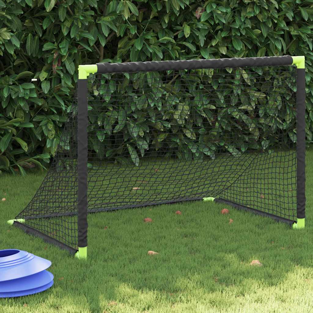 vidaXL Poartă de fotbal pentru copii, pliabilă, negru, 90x64x64 cm vidaXL Poartă de fotbal pentru copii, pliabilă, negru, 90x64x64 cm