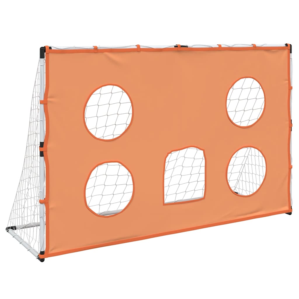 vidaXL Poartă de fotbal de copii cu covoraș țintă/minge 182x62x118 cm vidaXL Poartă de fotbal de copii cu covoraș țintă/minge 182x62x118 cm