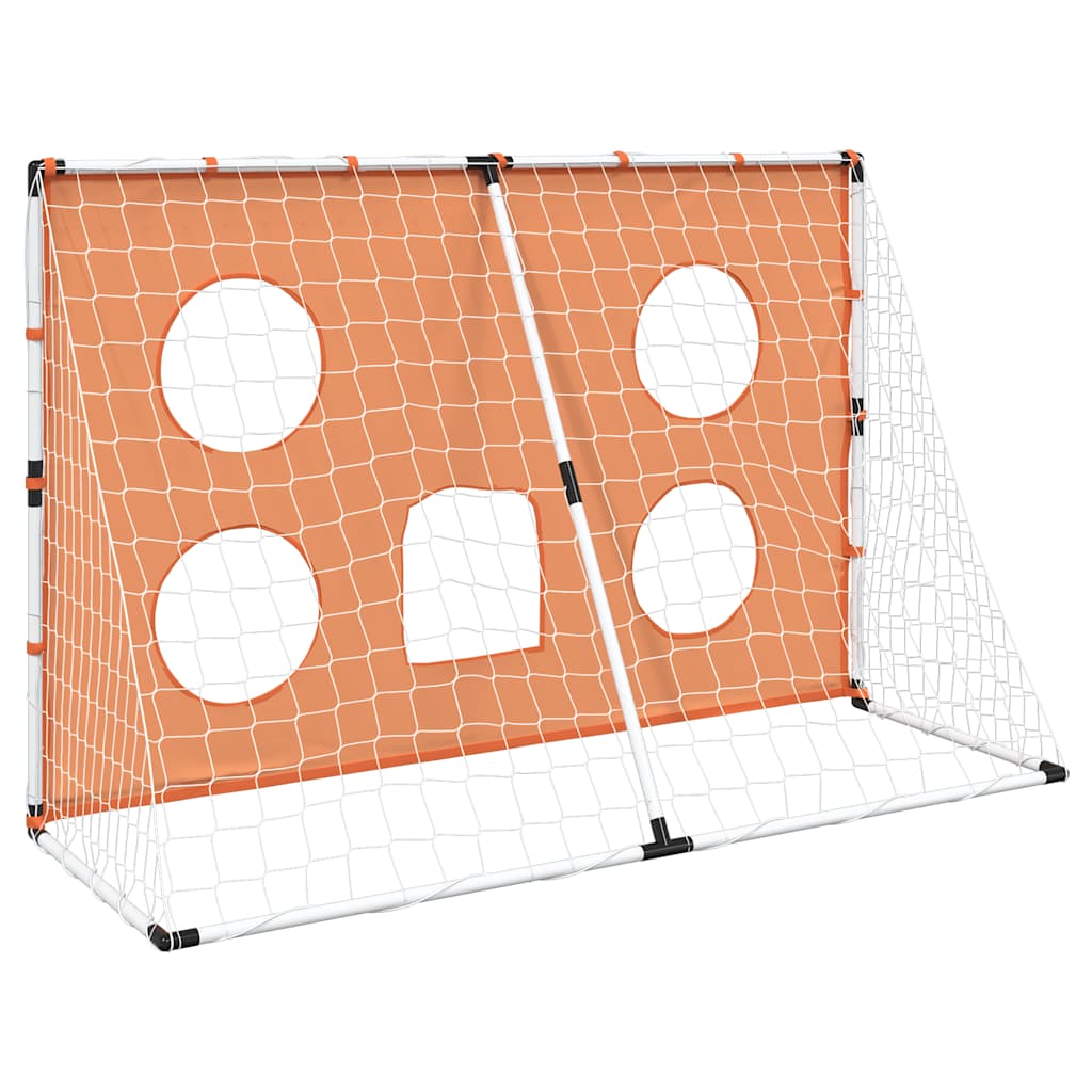 vidaXL Poartă de fotbal de copii cu covoraș țintă/minge 182x62x118 cm vidaXL Poartă de fotbal de copii cu covoraș țintă/minge 182x62x118 cm
