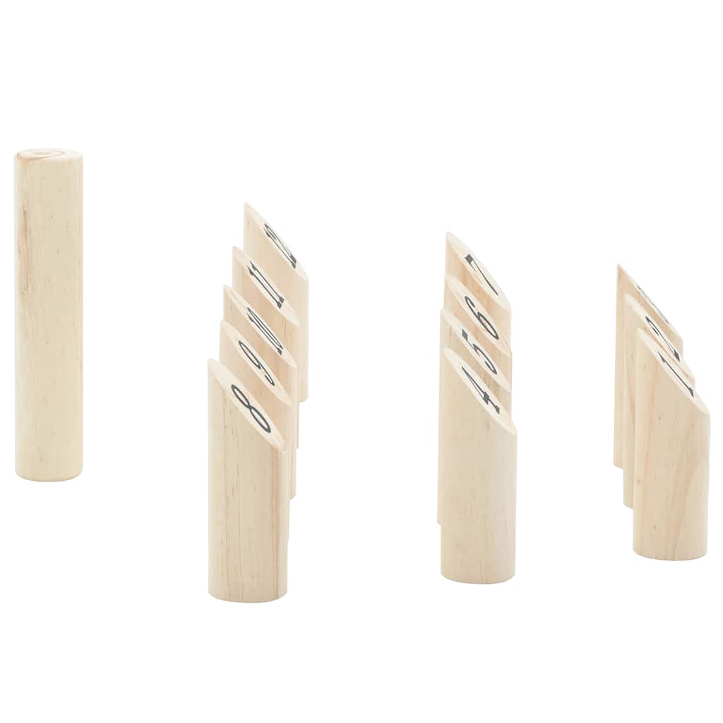Kubb Set jocuri cu numere 13 piese geantă de transport lemn masiv pin Kubb Set jocuri cu numere 13 piese geantă de transport lemn masiv pin