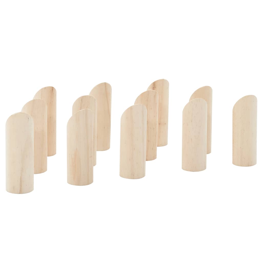 Kubb Set jocuri cu numere 13 piese geantă de transport lemn masiv pin Kubb Set jocuri cu numere 13 piese geantă de transport lemn masiv pin