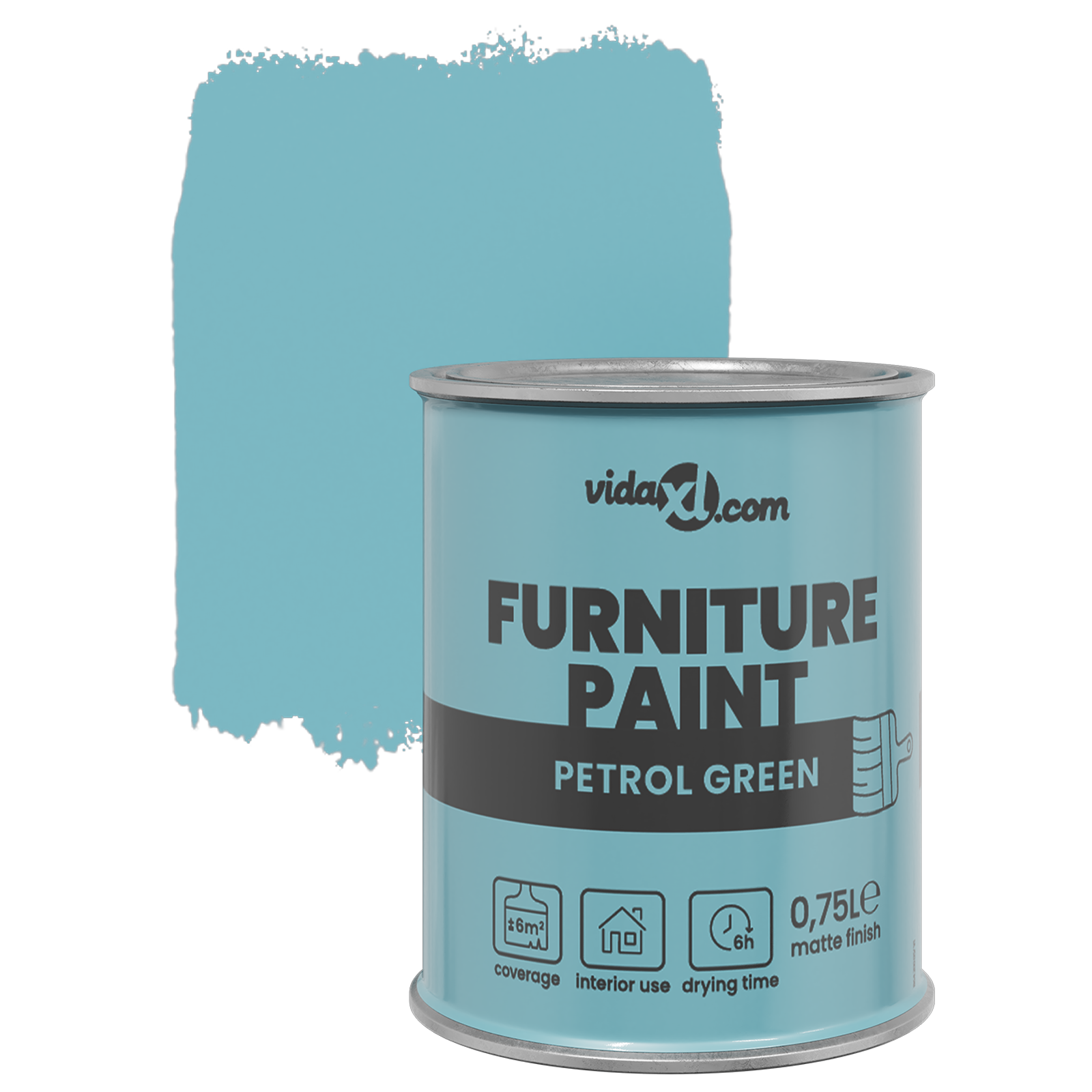 vidaXL Vopsea pentru mobilă Verde 10 x 10 x 12 cm Print pe perete