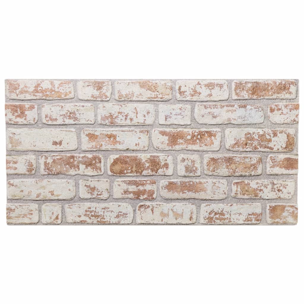 vidaXL Panouri de perete 3D, 10 buc., roșu și alb, 100x50 cm, EPS