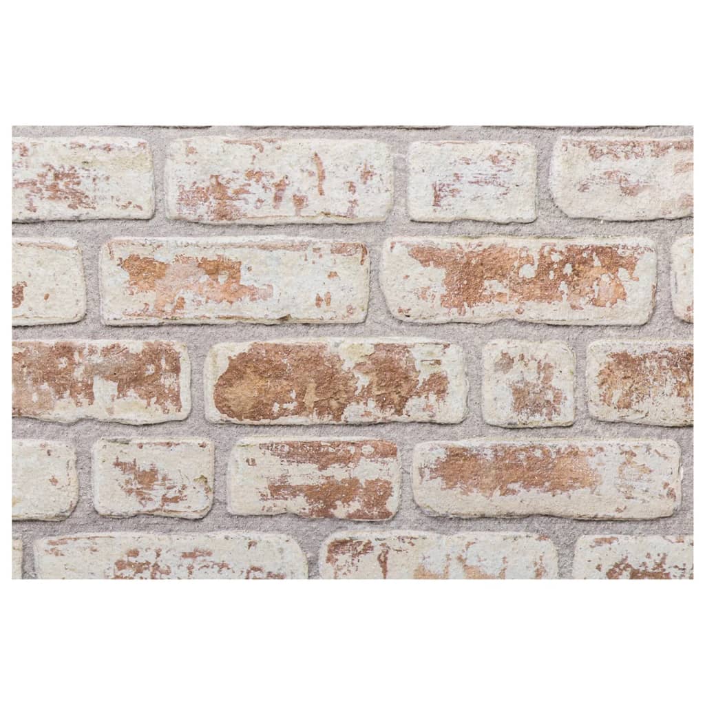 vidaXL Panouri de perete 3D, 10 buc., roșu și alb, 100x50 cm, EPS