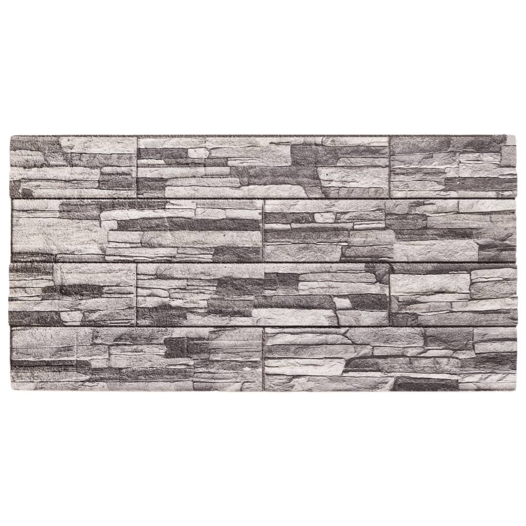 vidaXL Panouri de perete 3D, 10 buc., gri deschis, 100x50 cm, EPS