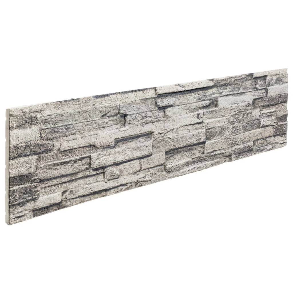 vidaXL Panouri de perete 3D, 14 buc., gri deschis, 100x25 cm, EPS