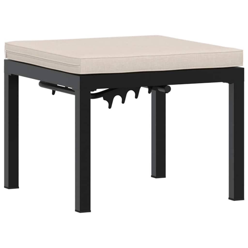 vidaXL Scaun de grădină cu pernă, negru, oțel vopsit electrostatic vidaXL Scaun de grădină cu pernă, negru, oțel vopsit electrostatic