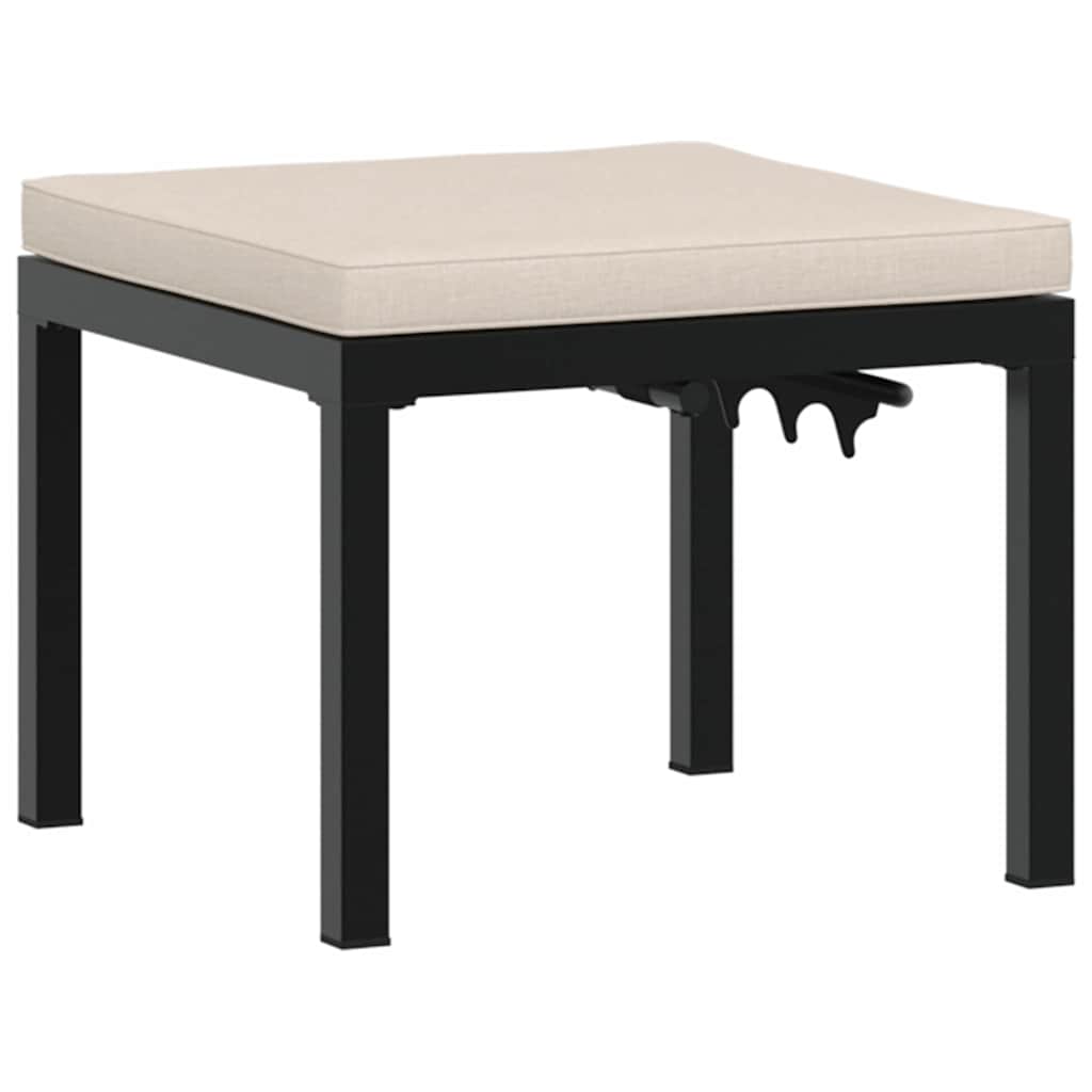 vidaXL Scaun de grădină cu pernă, negru, oțel vopsit electrostatic vidaXL Scaun de grădină cu pernă, negru, oțel vopsit electrostatic