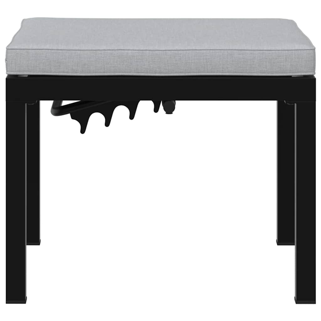 vidaXL Scaun de grădină cu pernă, negru, oțel vopsit electrostatic vidaXL Scaun de grădină cu pernă, negru, oțel vopsit electrostatic