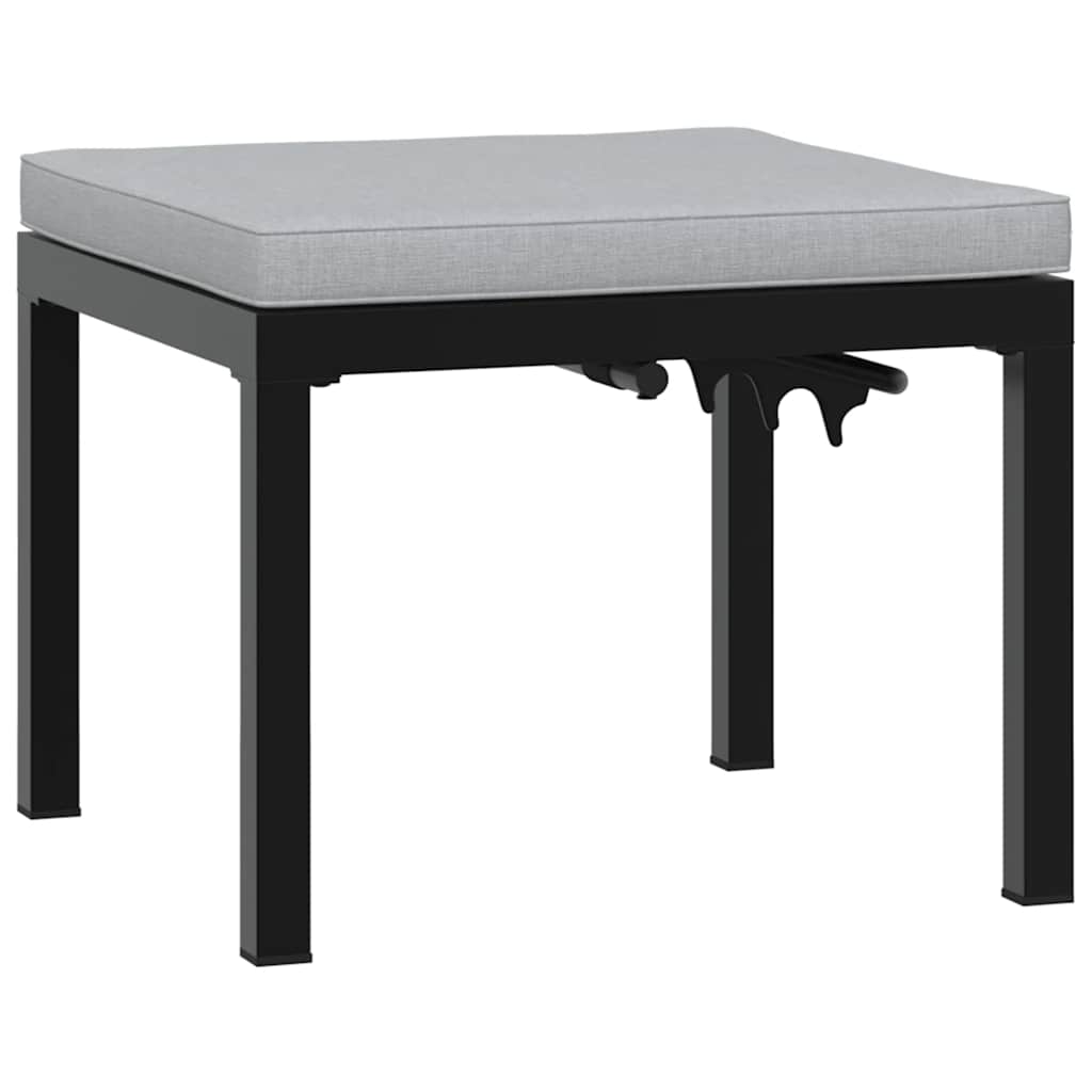 vidaXL Scaun de grădină cu pernă, negru, oțel vopsit electrostatic vidaXL Scaun de grădină cu pernă, negru, oțel vopsit electrostatic