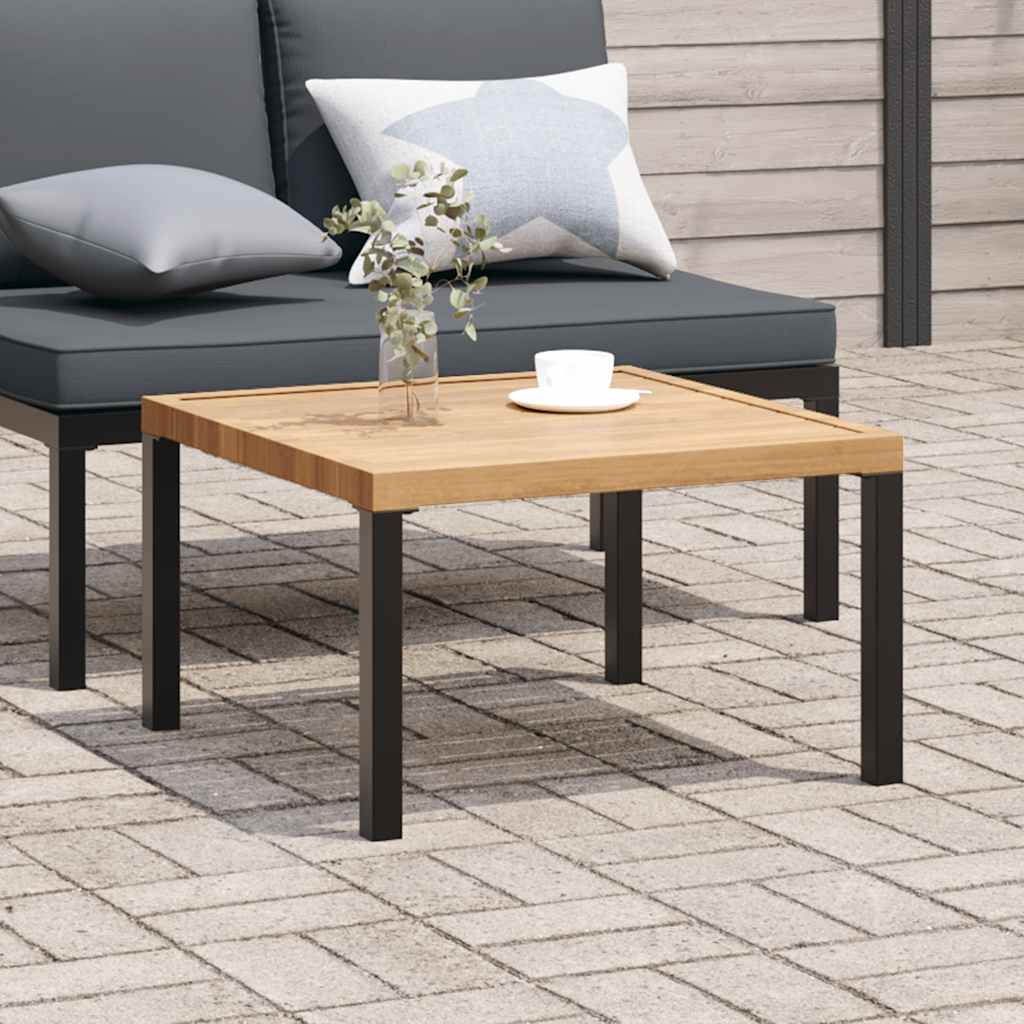 vidaXL Măsuță de cafea de grădină, negru, 65x65x40 cm, aluminiu vidaXL Măsuță de cafea de grădină, negru, 65x65x40 cm, aluminiu