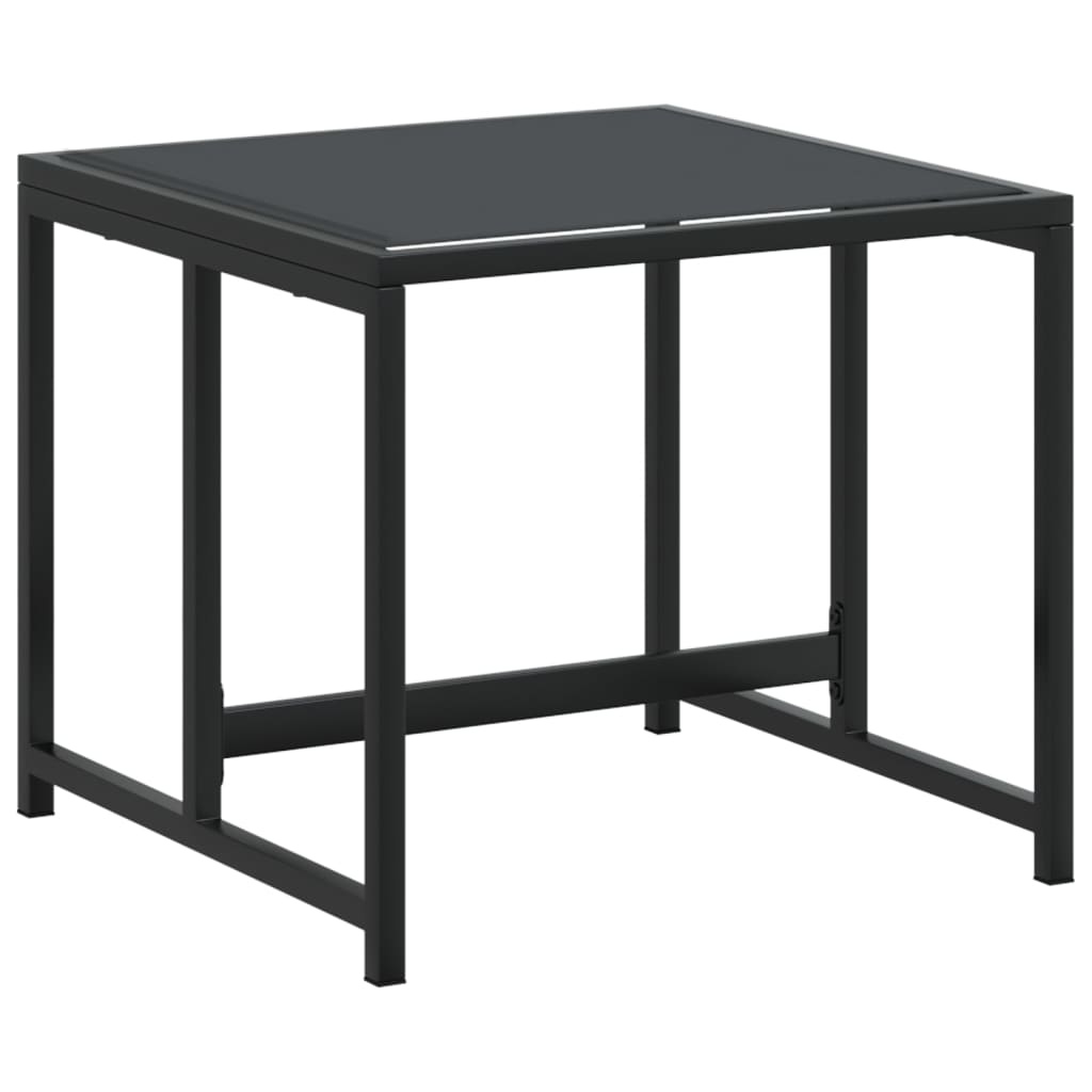 vidaXL Taburete de grădină, 4 buc., negru, oțel și textilenă vidaXL Taburete de grădină, 4 buc., negru, oțel și textilenă