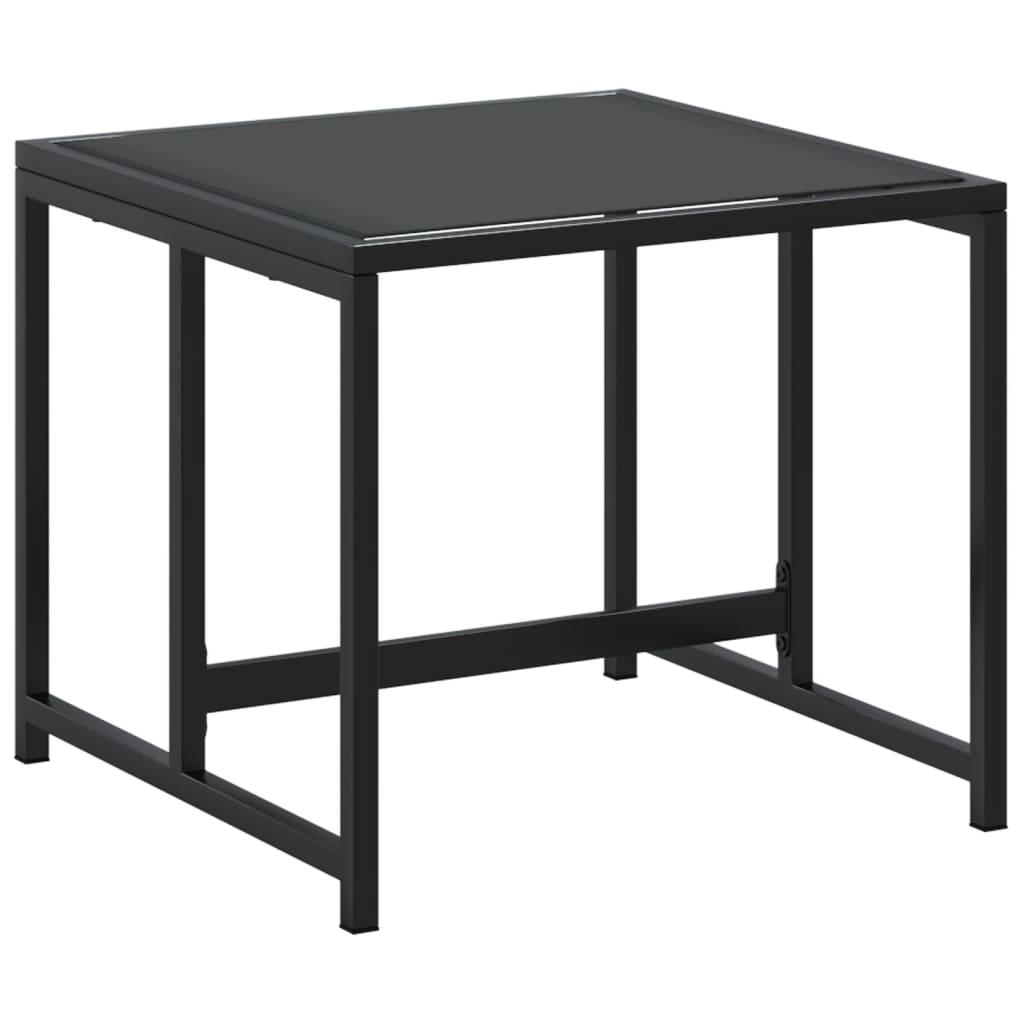 vidaXL Taburete de grădină, 4 buc., negru, oțel și textilenă vidaXL Taburete de grădină, 4 buc., negru, oțel și textilenă