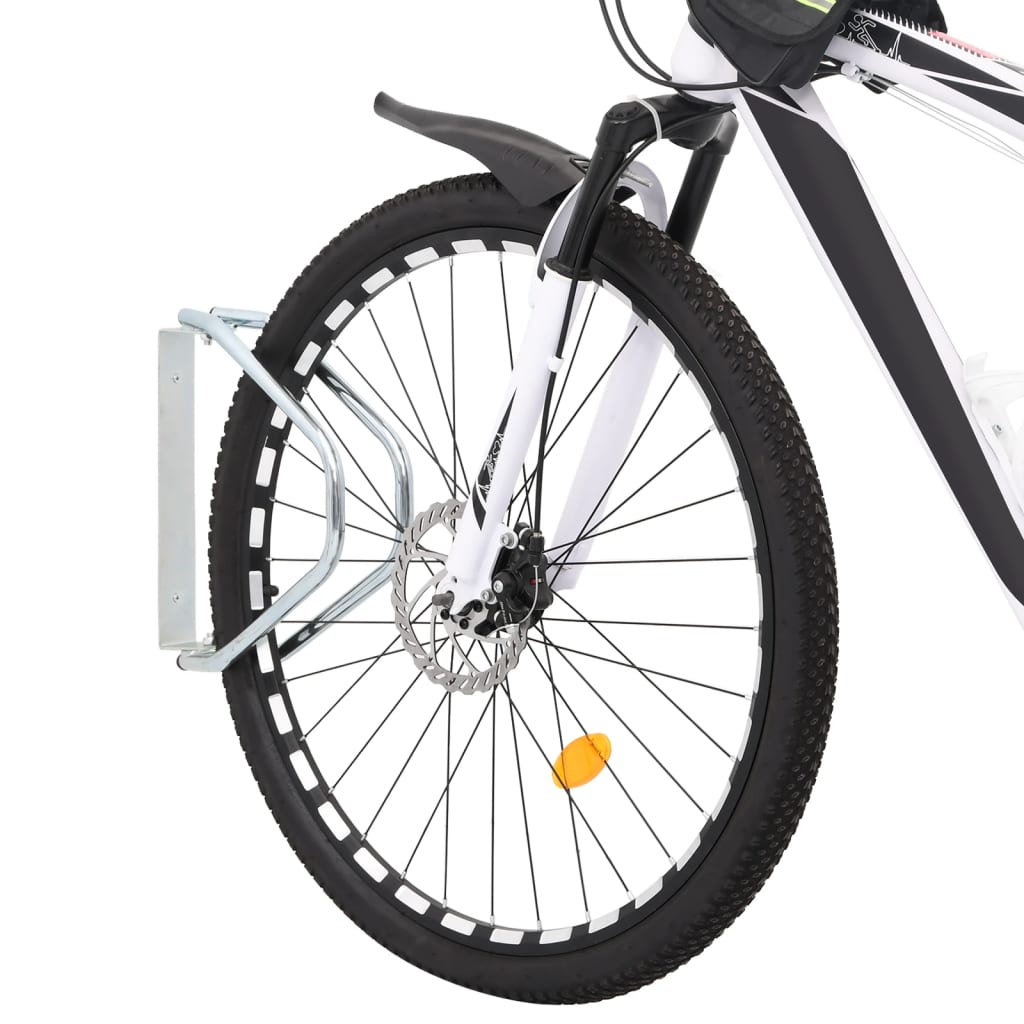 vidaXL Suport biciclete montat pe perete, 2 buc., oțel galvanizat vidaXL Suport biciclete montat pe perete, 2 buc., oțel galvanizat