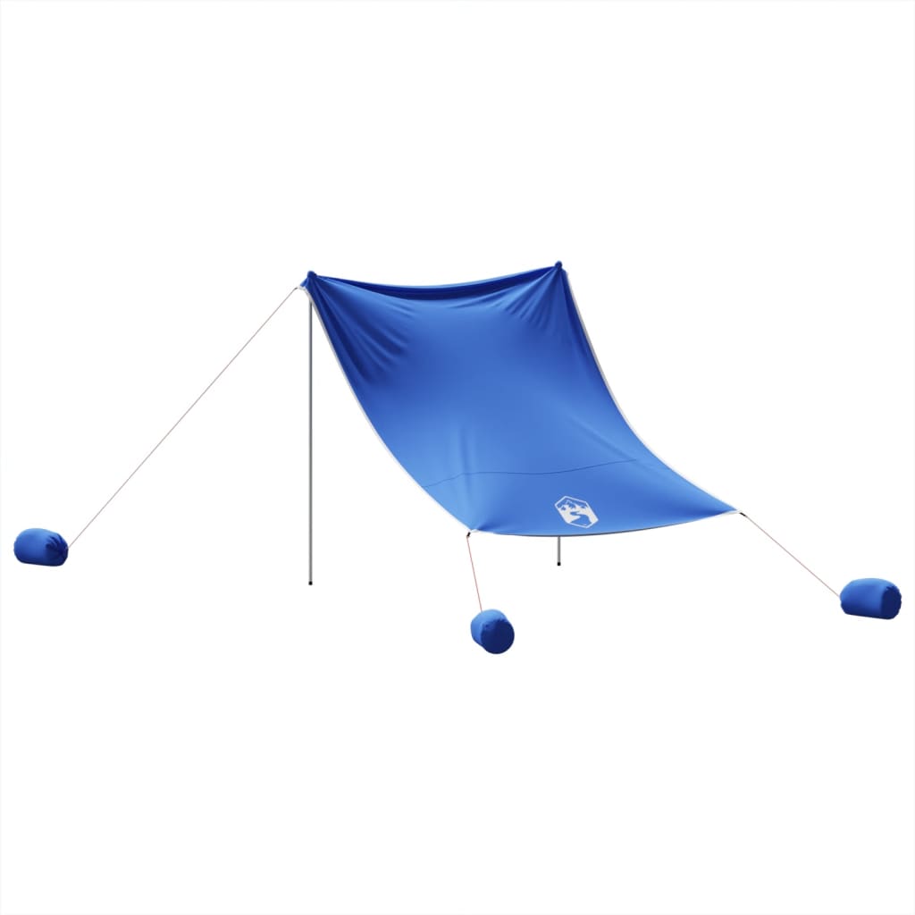vidaXL Baldachin de plajă cu ancore de nisip, albastru, 214x236 cm vidaXL Baldachin de plajă cu ancore de nisip, albastru, 214x236 cm