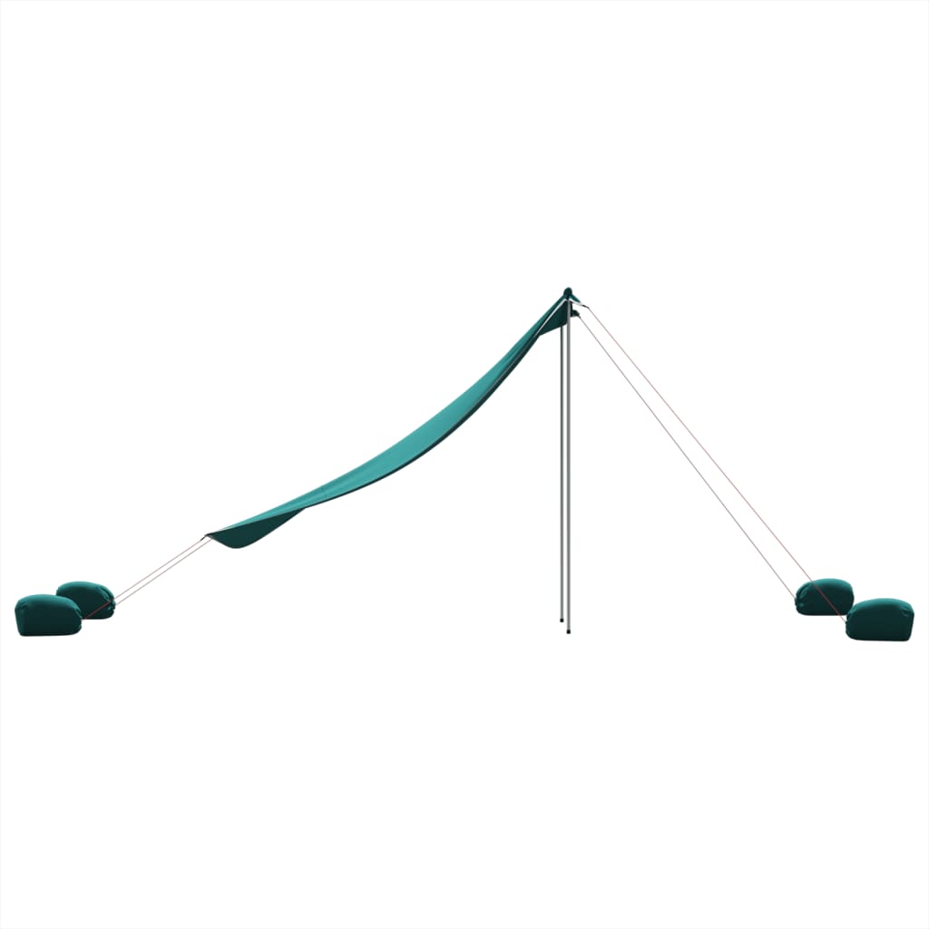 vidaXL Baldachin de plajă cu ancore de nisip, verde, 214x236 cm vidaXL Baldachin de plajă cu ancore de nisip, verde, 214x236 cm