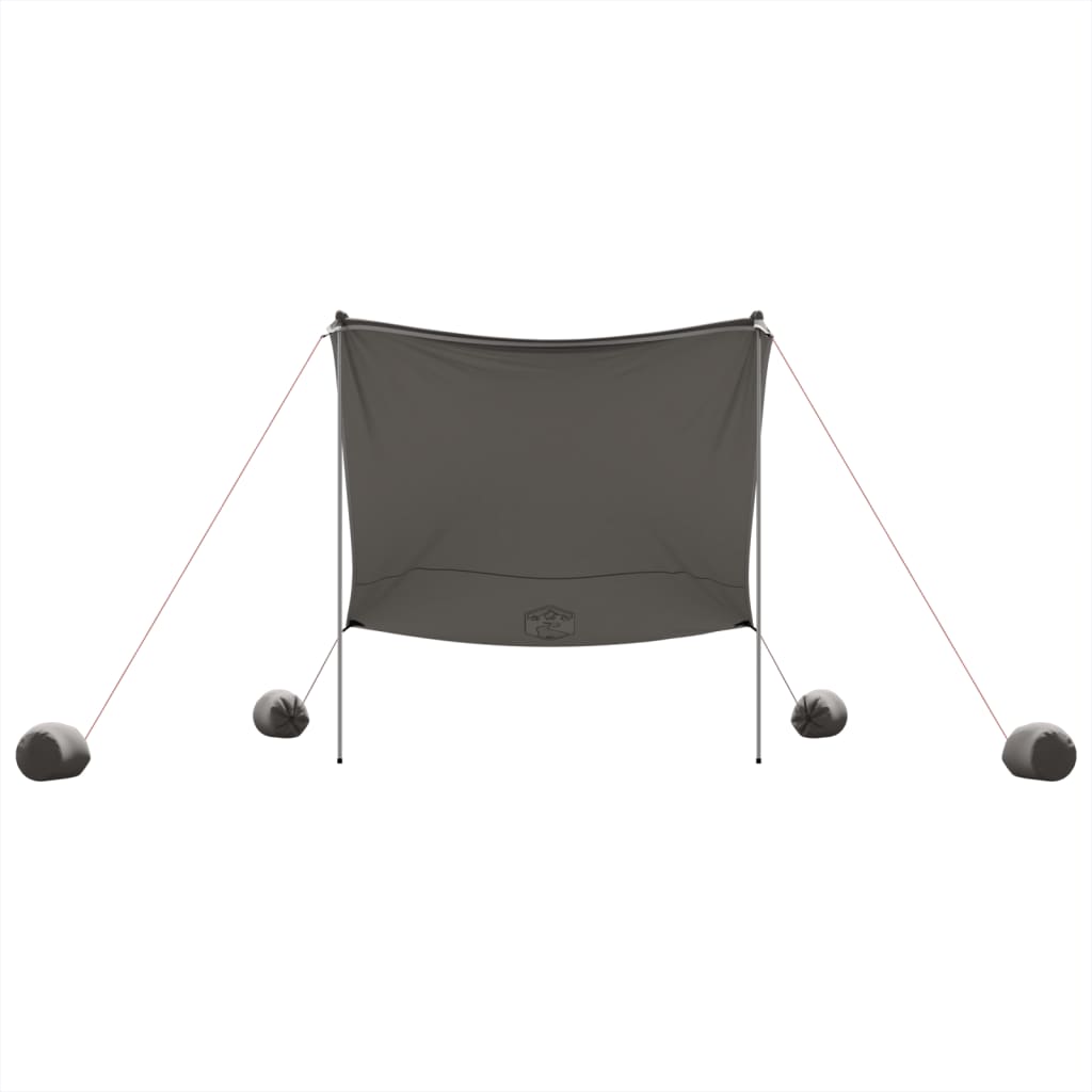 vidaXL Baldachin de plajă cu ancore de nisip, gri, 214x236 cm vidaXL Baldachin de plajă cu ancore de nisip, gri, 214x236 cm