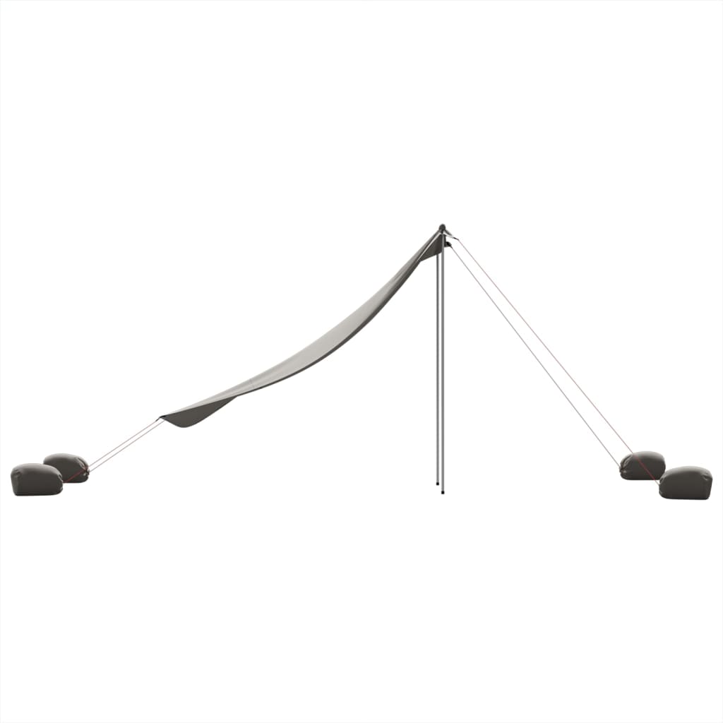 vidaXL Baldachin de plajă cu ancore de nisip, gri, 214x236 cm vidaXL Baldachin de plajă cu ancore de nisip, gri, 214x236 cm