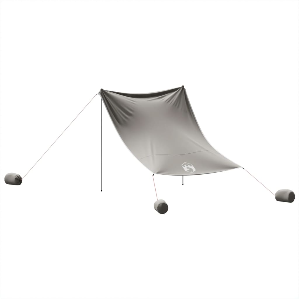 vidaXL Baldachin de plajă cu ancore de nisip, gri, 214x236 cm vidaXL Baldachin de plajă cu ancore de nisip, gri, 214x236 cm