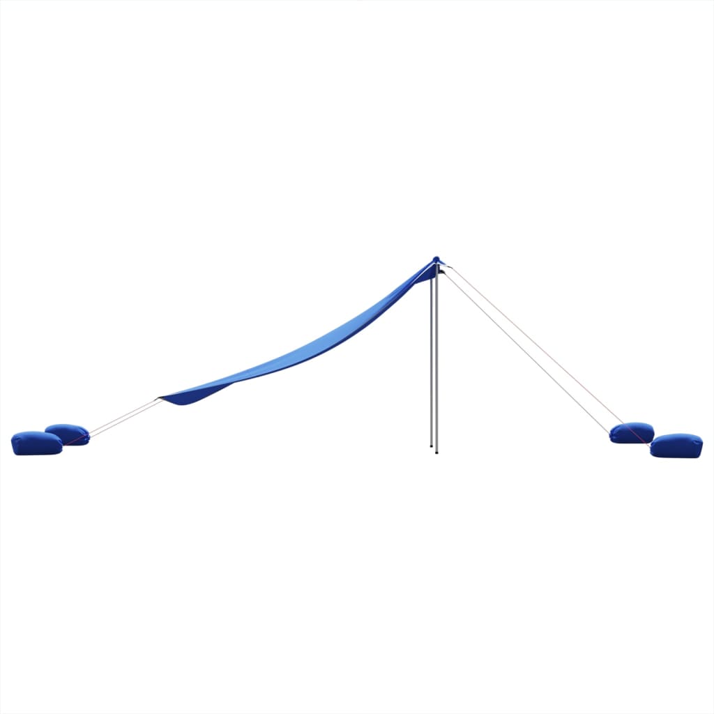 vidaXL Baldachin de plajă cu ancore de nisip, albastru, 304x300 cm vidaXL Baldachin de plajă cu ancore de nisip, albastru, 304x300 cm