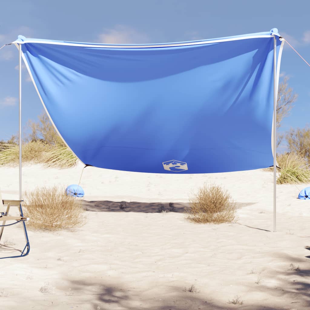 vidaXL Baldachin de plajă cu ancore de nisip, albastru, 304x300 cm vidaXL Baldachin de plajă cu ancore de nisip, albastru, 304x300 cm