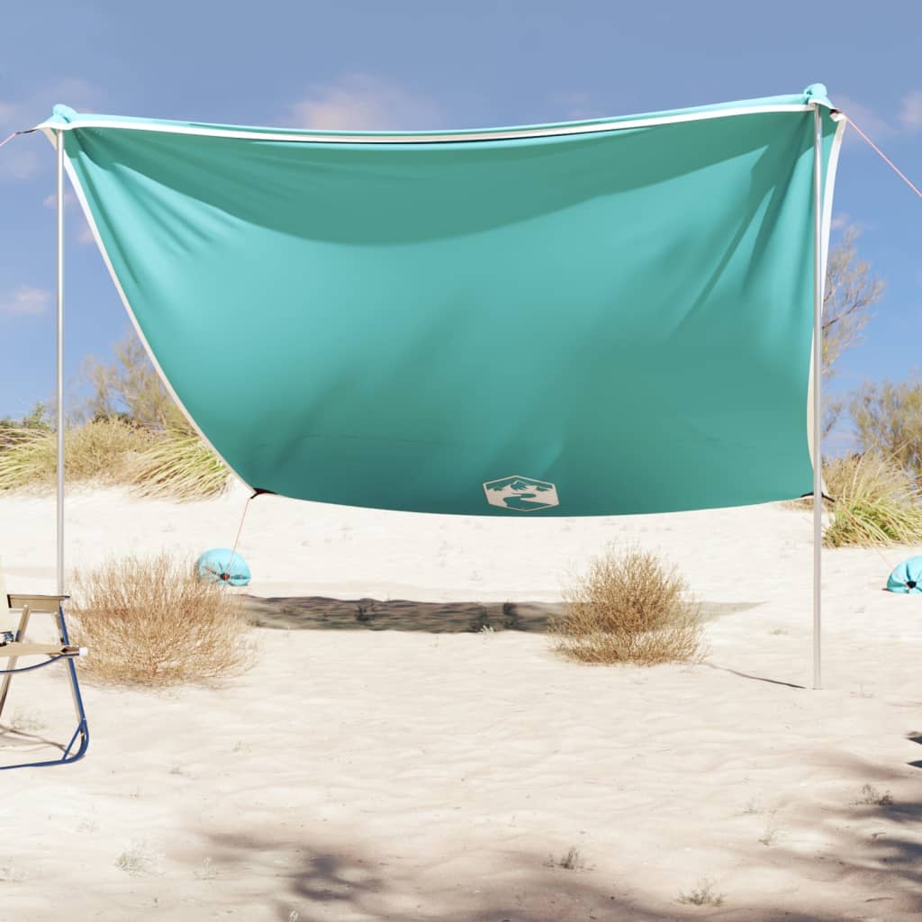 vidaXL Baldachin de plajă cu ancore de nisip, verde, 304x300 cm vidaXL Baldachin de plajă cu ancore de nisip, verde, 304x300 cm
