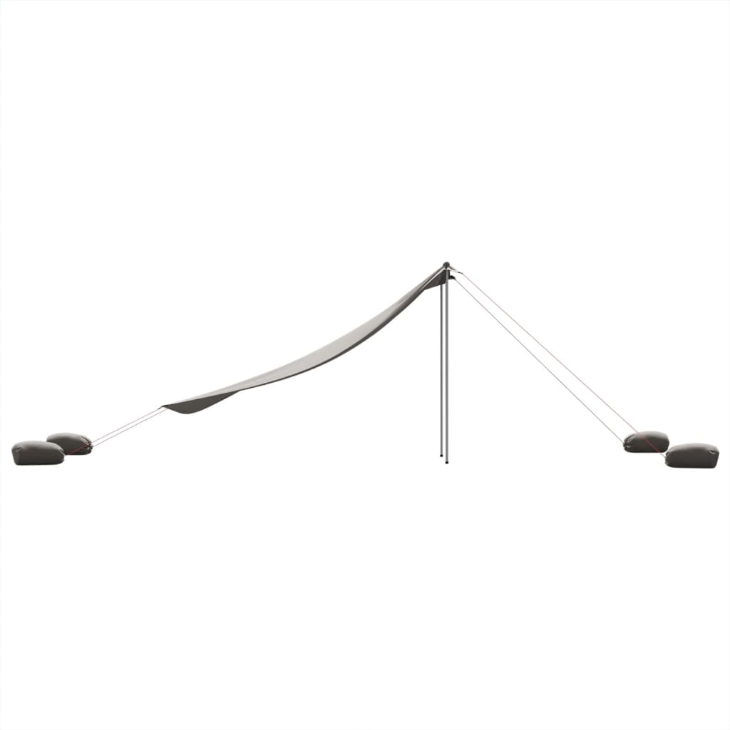 vidaXL Baldachin de plajă cu ancore de nisip, gri, 304x300 cm vidaXL Baldachin de plajă cu ancore de nisip, gri, 304x300 cm