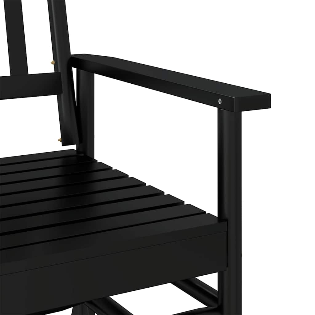 vidaXL Bancă glisantă, negru, 118x70x104,5 cm, lemn masiv de plop vidaXL Bancă glisantă, negru, 118x70x104,5 cm, lemn masiv de plop