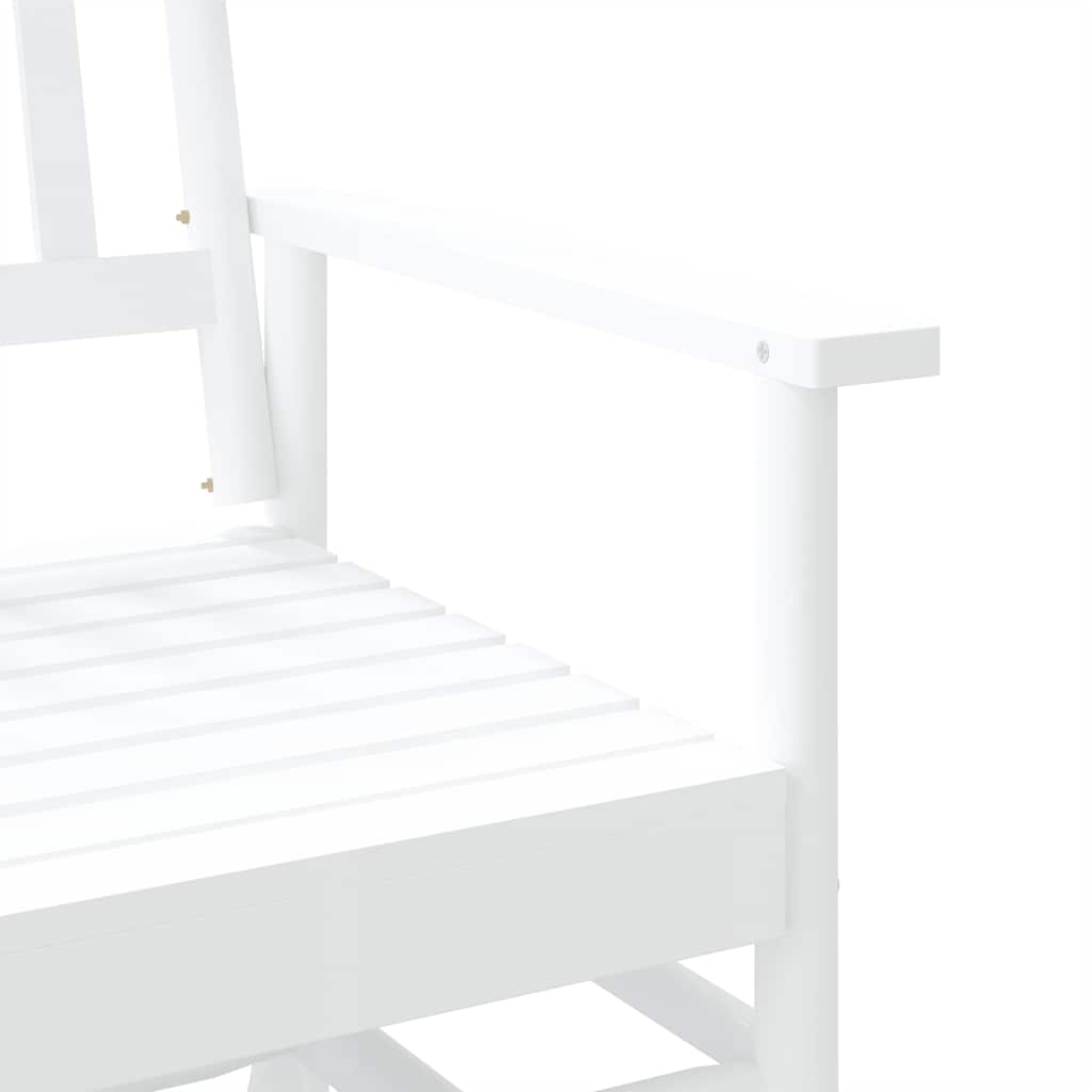 vidaXL Bancă glisantă, alb, 118x70x104,5 cm, lemn masiv de plop vidaXL Bancă glisantă, alb, 118x70x104,5 cm, lemn masiv de plop