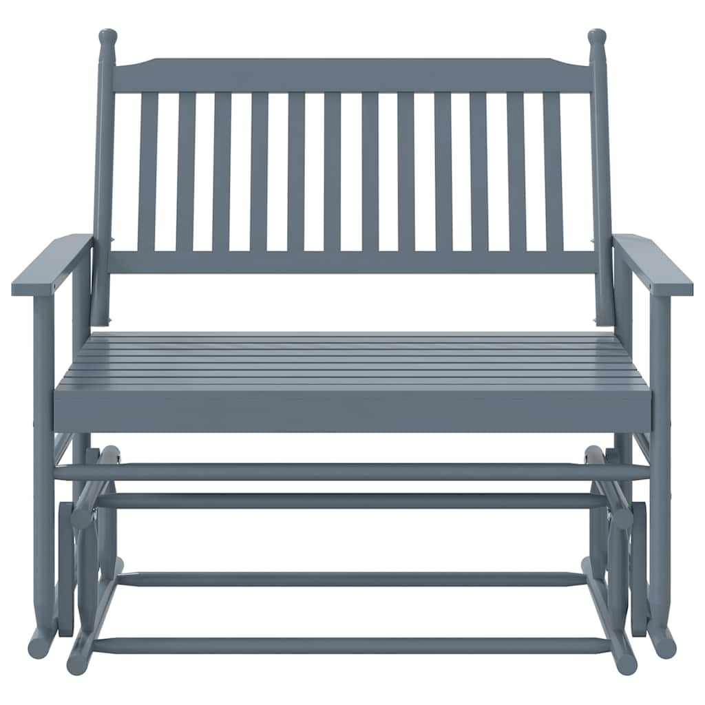 vidaXL Bancă glisantă, gri, 118x70x104,5 cm, lemn masiv de plop vidaXL Bancă glisantă, gri, 118x70x104,5 cm, lemn masiv de plop