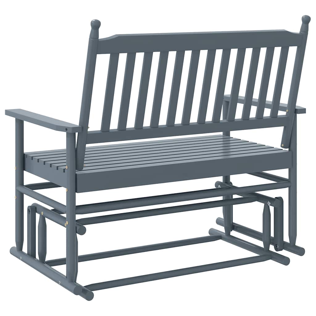 vidaXL Bancă glisantă, gri, 118x70x104,5 cm, lemn masiv de plop vidaXL Bancă glisantă, gri, 118x70x104,5 cm, lemn masiv de plop