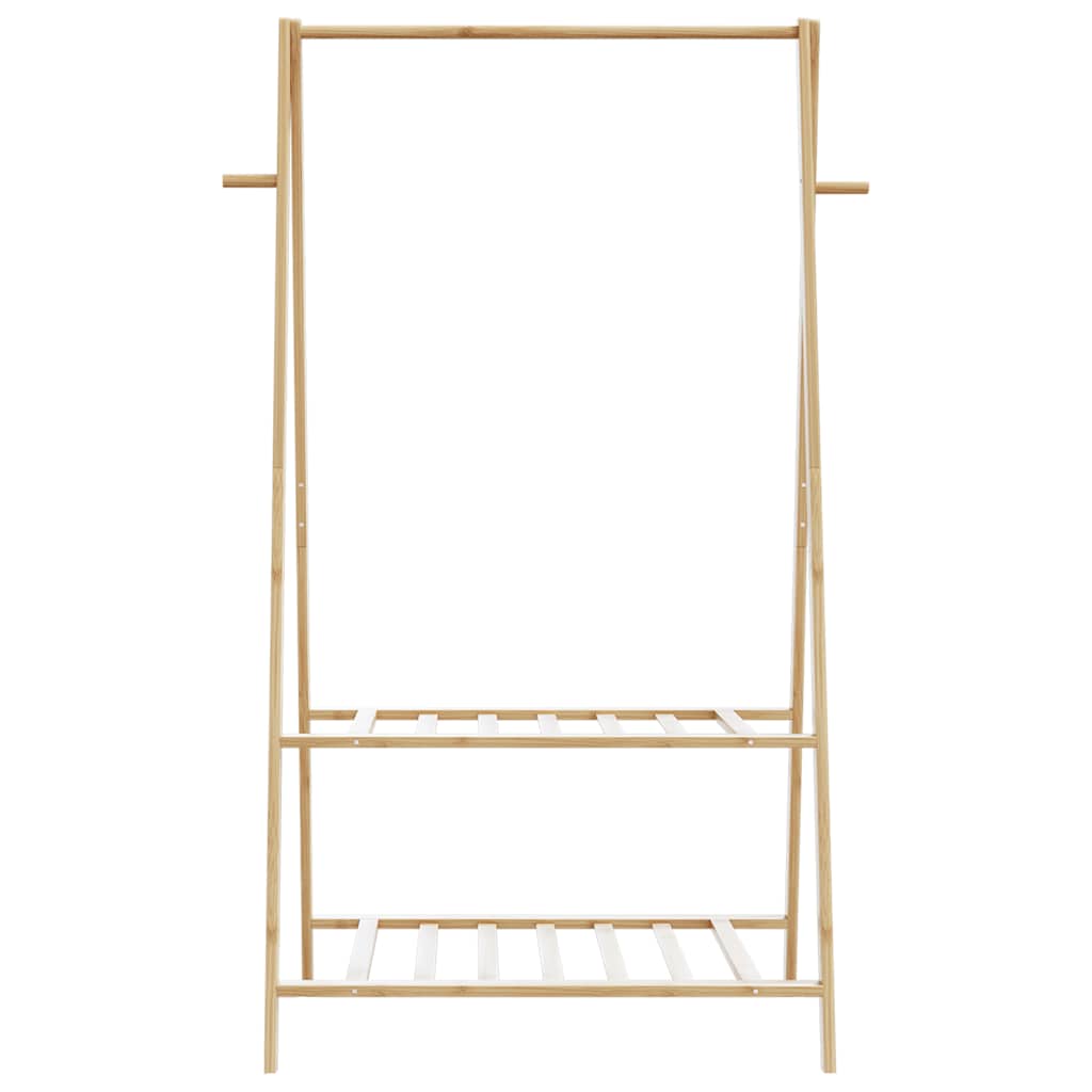 vidaXL Cuier pentru haine cu rafturi, 96x45,5x150,5 cm, bambus vidaXL Cuier pentru haine cu rafturi, 96x45,5x150,5 cm, bambus