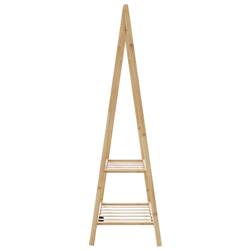 vidaXL Cuier pentru haine cu rafturi, 96x45,5x150,5 cm, bambus vidaXL Cuier pentru haine cu rafturi, 96x45,5x150,5 cm, bambus