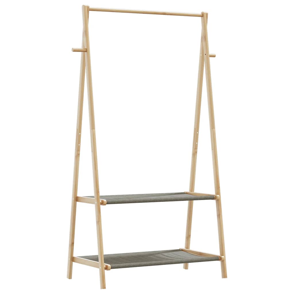 vidaXL Cuier pentru haine cu rafturi, 96x45,5x150,5 cm, bambus vidaXL Cuier pentru haine cu rafturi, 96x45,5x150,5 cm, bambus