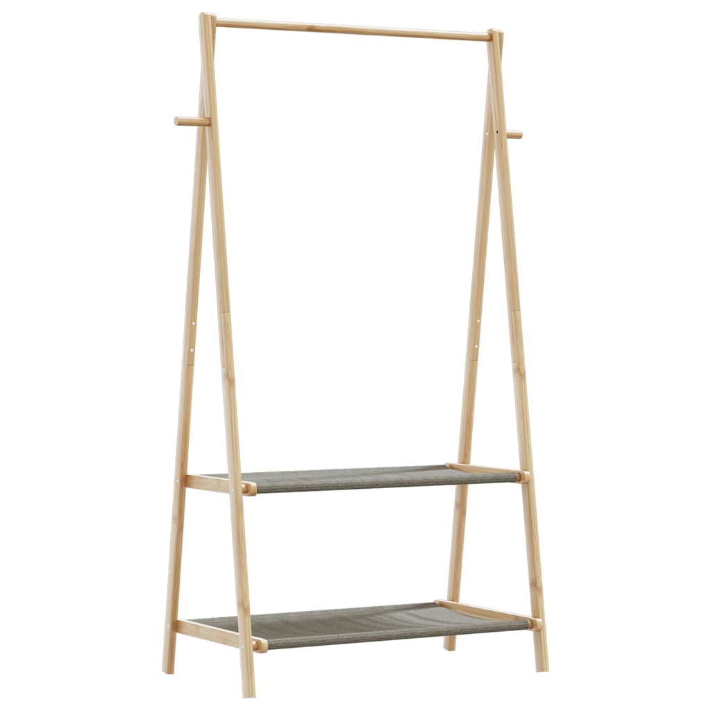 vidaXL Cuier pentru haine cu rafturi, 96x45,5x150,5 cm, bambus vidaXL Cuier pentru haine cu rafturi, 96x45,5x150,5 cm, bambus