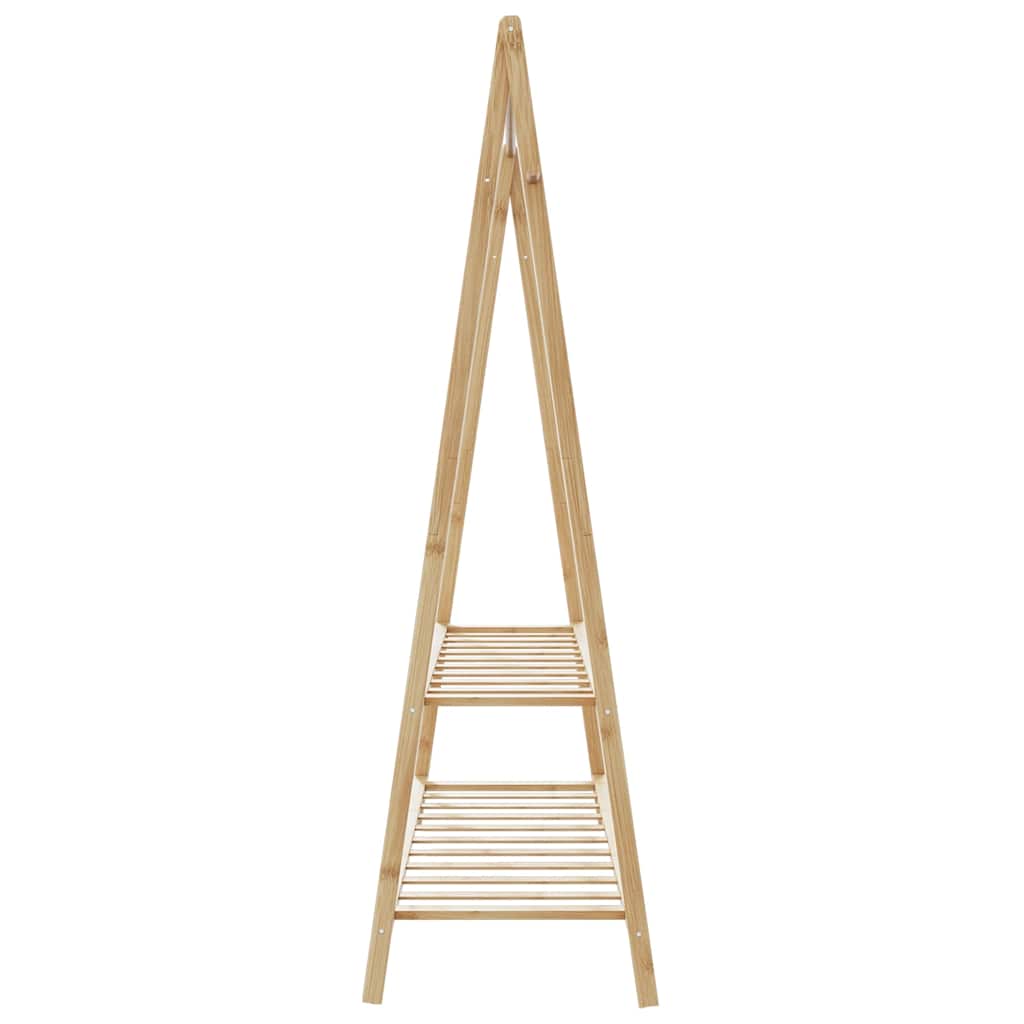 vidaXL Cuier pentru haine cu rafturi, 132x45,5x150,5 cm, bambus vidaXL Cuier pentru haine cu rafturi, 132x45,5x150,5 cm, bambus