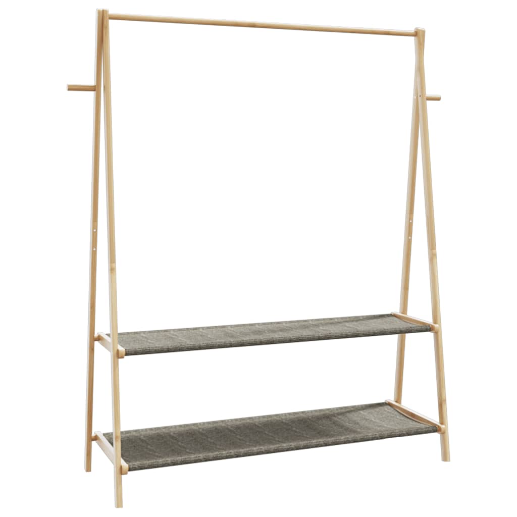 vidaXL Cuier pentru haine cu rafturi, 132x45,5x150,5 cm, bambus vidaXL Cuier pentru haine cu rafturi, 132x45,5x150,5 cm, bambus