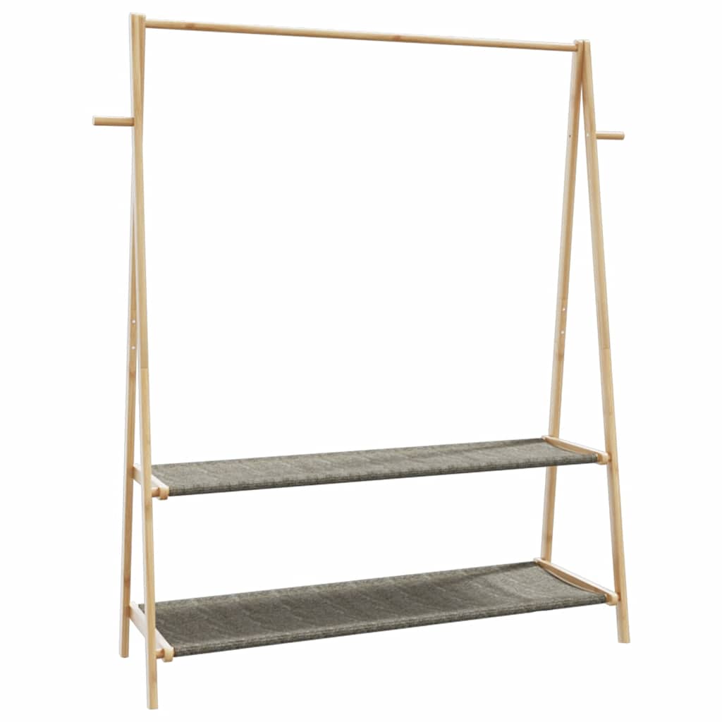 vidaXL Cuier pentru haine cu rafturi, 132x45,5x150,5 cm, bambus vidaXL Cuier pentru haine cu rafturi, 132x45,5x150,5 cm, bambus