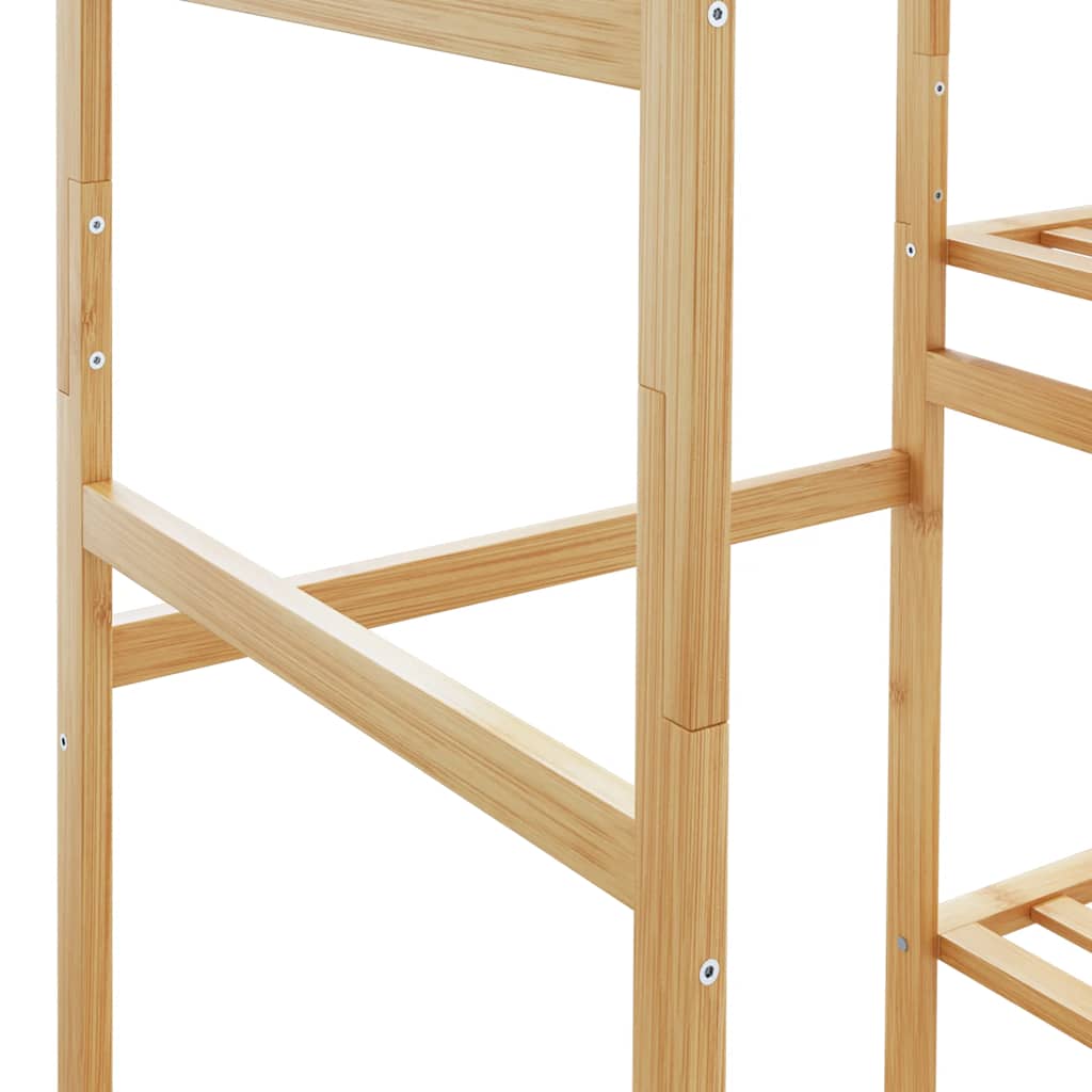 vidaXL Cuier pentru haine cu rafturi, 100x50x184,5 cm, bambus vidaXL Cuier pentru haine cu rafturi, 100x50x184,5 cm, bambus