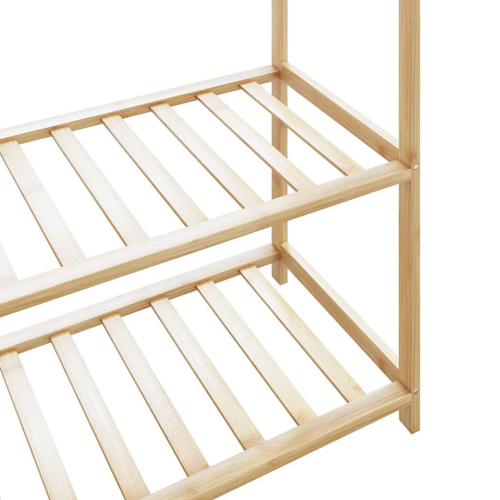 vidaXL Cuier pentru haine cu rafturi, 80x40x175 cm, bambus vidaXL Cuier pentru haine cu rafturi, 80x40x175 cm, bambus
