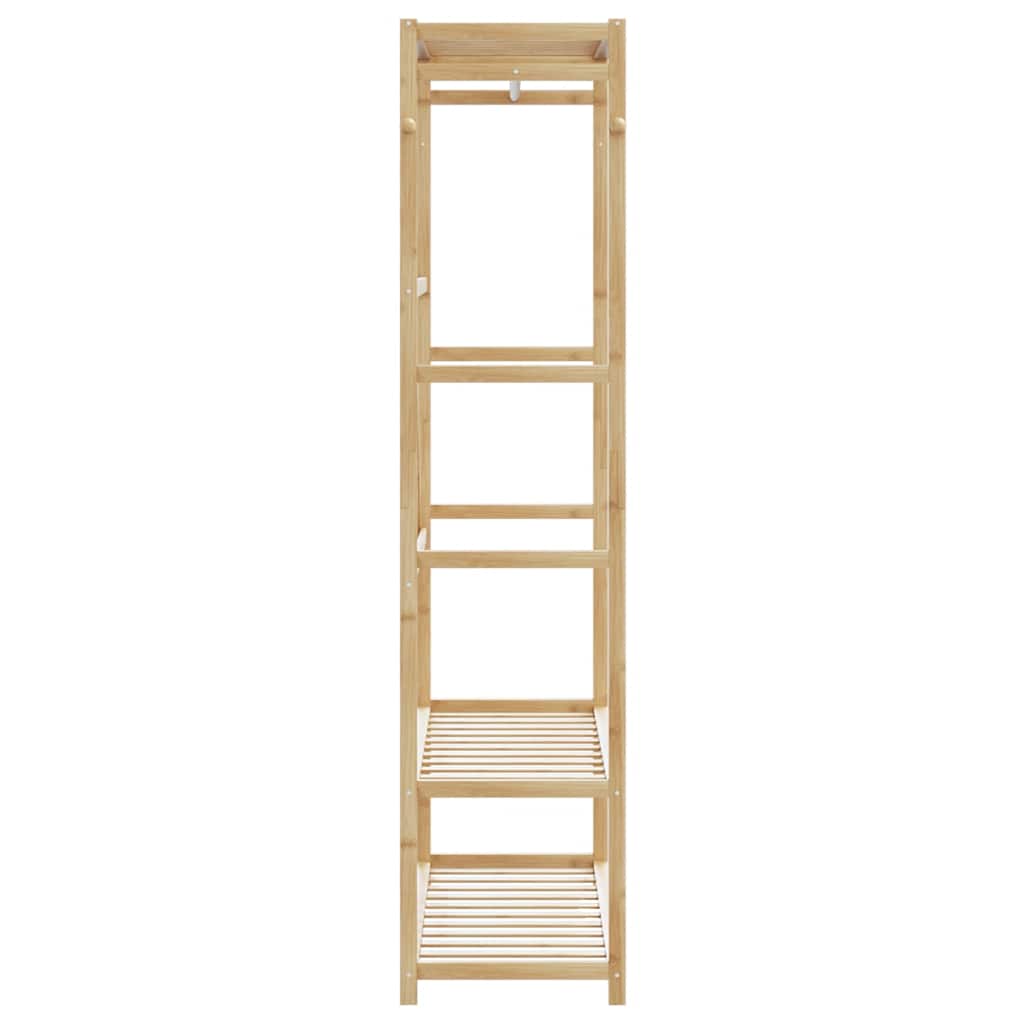 vidaXL Cuier pentru haine cu rafturi, 110x40x175 cm, bambus vidaXL Cuier pentru haine cu rafturi, 110x40x175 cm, bambus