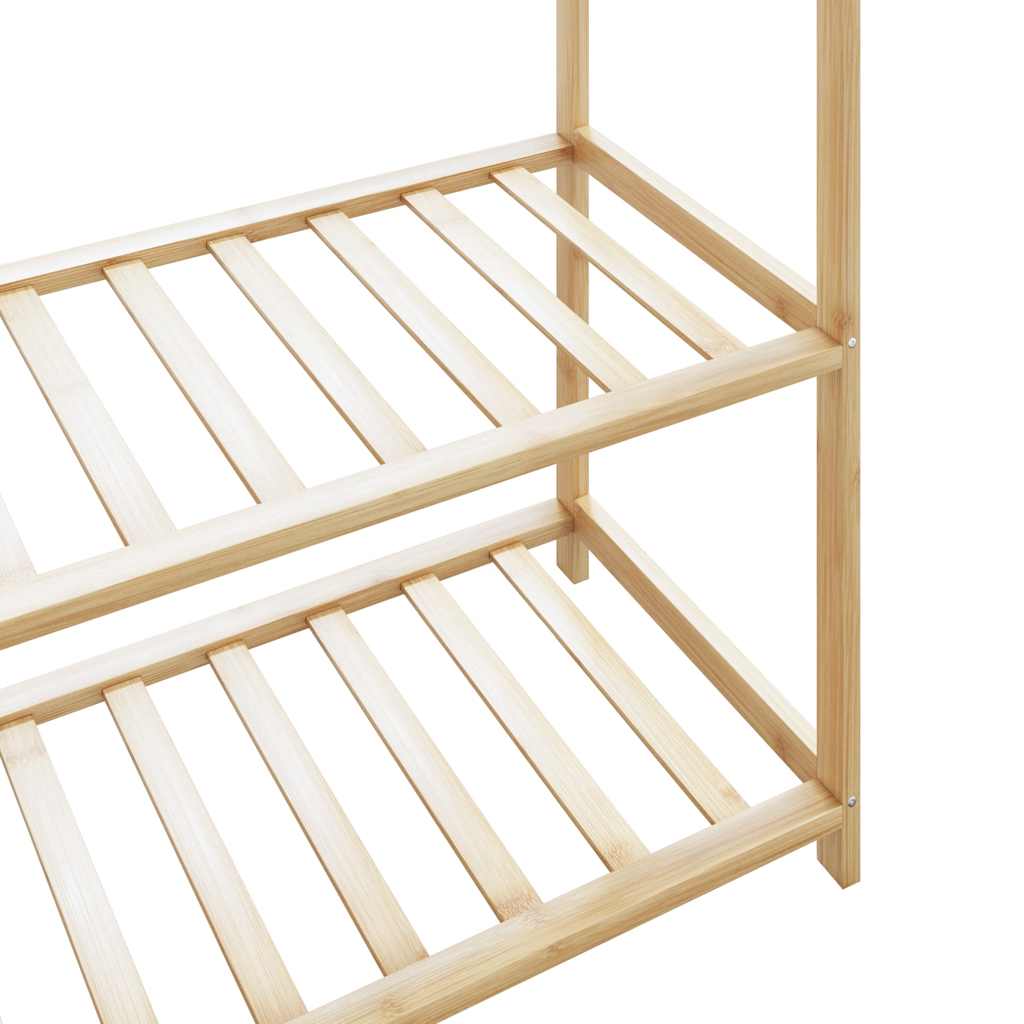 vidaXL Cuier pentru haine cu rafturi, 110x40x175 cm, bambus vidaXL Cuier pentru haine cu rafturi, 110x40x175 cm, bambus