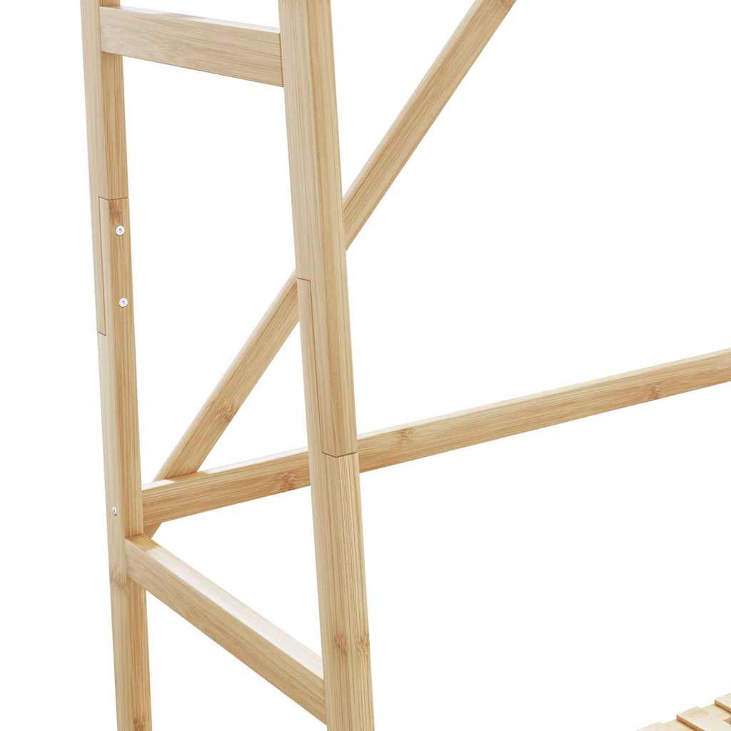 vidaXL Cuier pentru haine cu rafturi, 110x40x180 cm, bambus vidaXL Cuier pentru haine cu rafturi, 110x40x180 cm, bambus