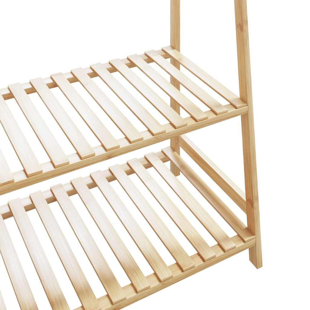 vidaXL Cuier pentru haine cu rafturi, 110x40x180 cm, bambus vidaXL Cuier pentru haine cu rafturi, 110x40x180 cm, bambus