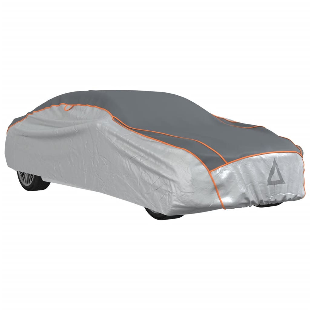 vidaXL Husă auto de Sedan, protecție grindină, complet, gri/argintiu L vidaXL Husă auto de Sedan, protecție grindină, complet, gri/argintiu L