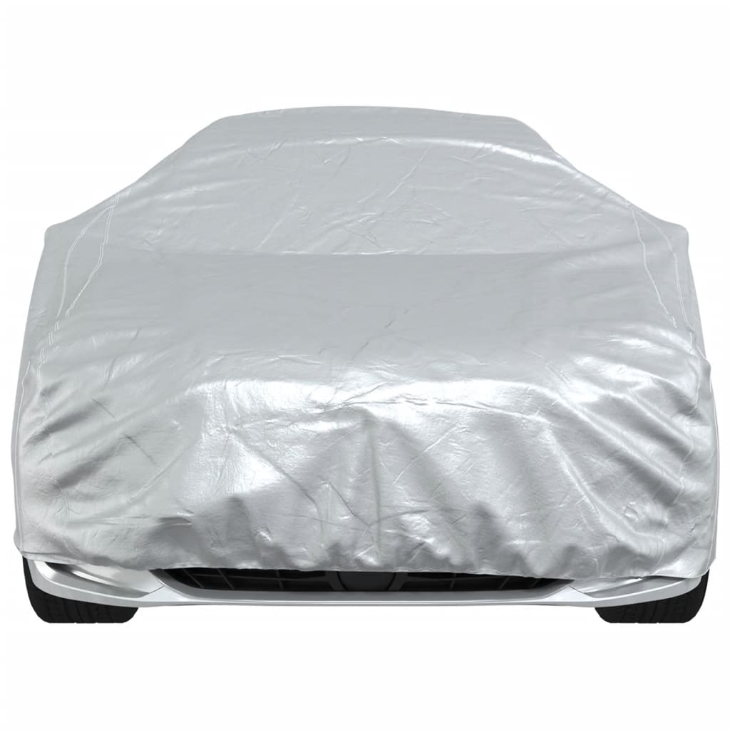 vidaXL Husă auto Sedan, curele cu cataramă, complet, argintiu M PEVA vidaXL Husă auto Sedan, curele cu cataramă, complet, argintiu M PEVA